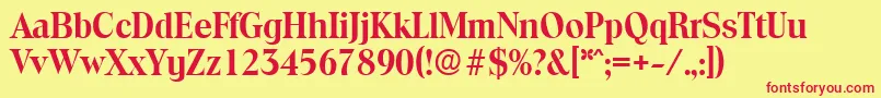 ToledoDemibold Font – Red Fonts on Yellow Background