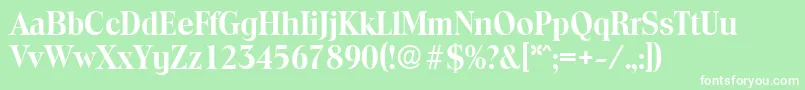 ToledoDemibold Font – White Fonts on Green Background