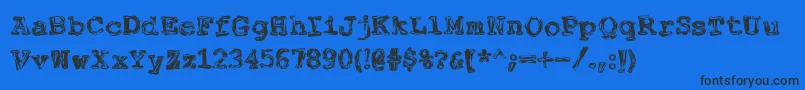 Fuckingwenhwyfar Font – Black Fonts on Blue Background
