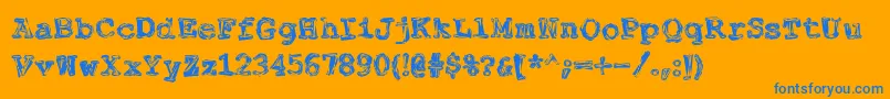 More about Fuckingwenhwyfar Font Fuckingwenhwyfar Font – Blue Fonts on Orange Background