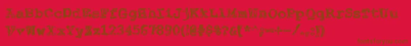 Fuckingwenhwyfar-Schriftart – Braune Schriften auf rotem Hintergrund