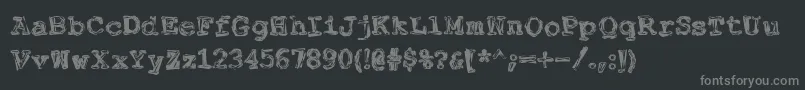 Fuckingwenhwyfar-Schriftart – Graue Schriften auf schwarzem Hintergrund