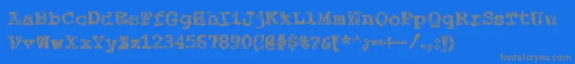 fuente Fuckingwenhwyfar – Fuentes Grises Sobre Fondo Azul