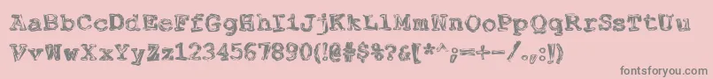 Fuckingwenhwyfar-Schriftart – Graue Schriften auf rosa Hintergrund
