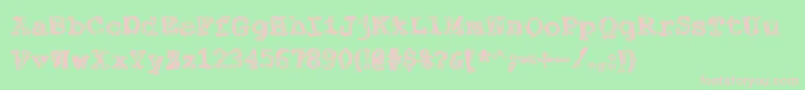Weitere Informationen zur Fuckingwenhwyfar-Schriftart Fuckingwenhwyfar-Schriftart – Rosa Schriften auf grünem Hintergrund