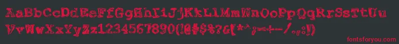 Fuckingwenhwyfar Font – Red Fonts on Black Background