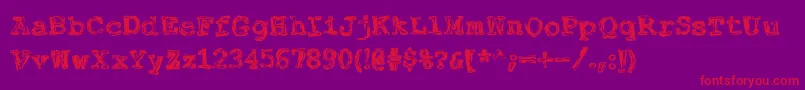 Fuckingwenhwyfar Font – Red Fonts on Purple Background