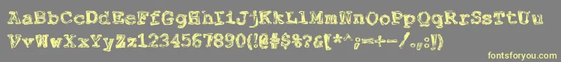 Fuckingwenhwyfar Font – Yellow Fonts on Gray Background