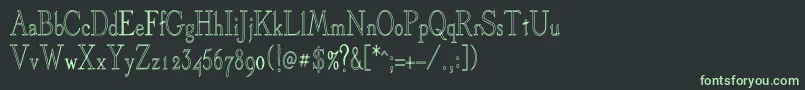 Шрифт OlivertCondensed – зелёные шрифты на чёрном фоне