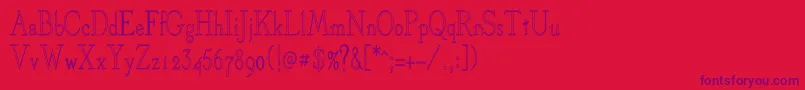 fuente OlivertCondensed – Fuentes Moradas Sobre Fondo Rojo