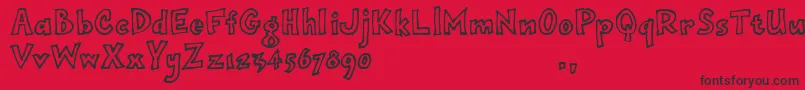 Opjimtrial Font – Black Fonts on Red Background