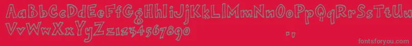 Opjimtrial Font – Gray Fonts on Red Background