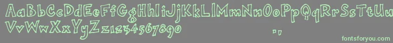 Opjimtrial Font – Green Fonts on Gray Background