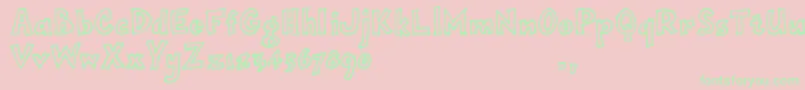 Opjimtrial Font – Green Fonts on Pink Background