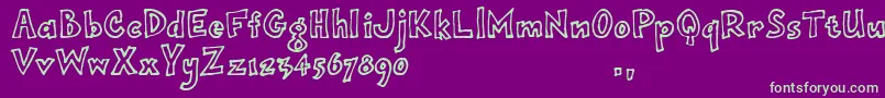 Opjimtrial Font – Green Fonts on Purple Background