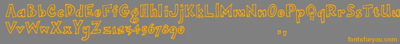 Opjimtrial Font – Orange Fonts on Gray Background