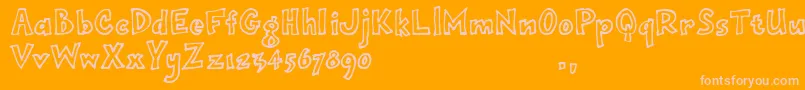 Opjimtrial Font – Pink Fonts on Orange Background