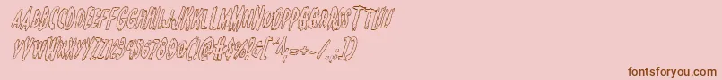 Monsteramaoutital Font – Brown Fonts on Pink Background