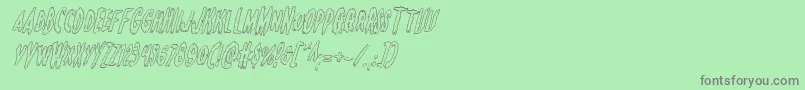 Monsteramaoutital Font – Gray Fonts on Green Background
