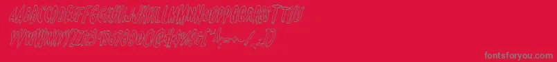Monsteramaoutital Font – Gray Fonts on Red Background