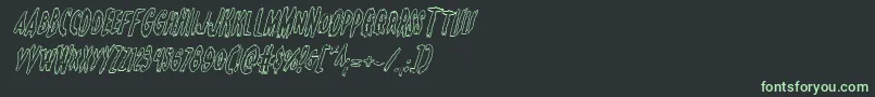 Monsteramaoutital Font – Green Fonts on Black Background