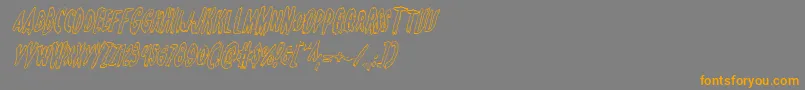 Monsteramaoutital Font – Orange Fonts on Gray Background