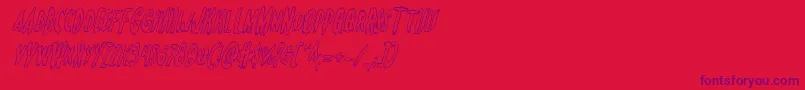Monsteramaoutital Font – Purple Fonts on Red Background