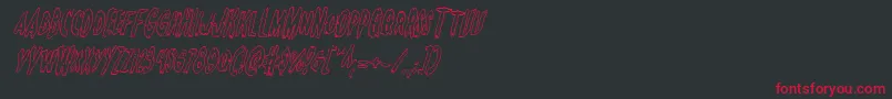 Monsteramaoutital Font – Red Fonts on Black Background