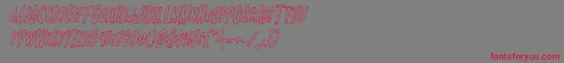 Monsteramaoutital Font – Red Fonts on Gray Background