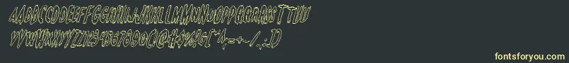 Monsteramaoutital Font – Yellow Fonts on Black Background