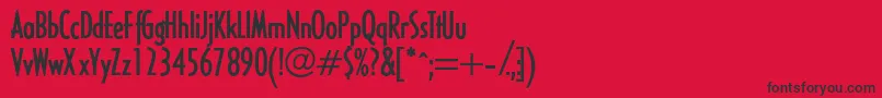 HalseylightcondsskBold Font – Black Fonts on Red Background