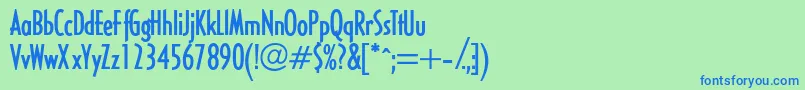 HalseylightcondsskBold Font – Blue Fonts on Green Background