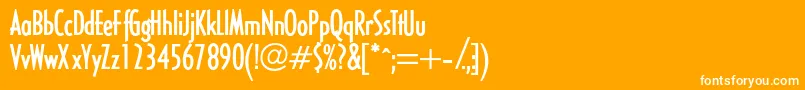HalseylightcondsskBold Font – White Fonts on Orange Background