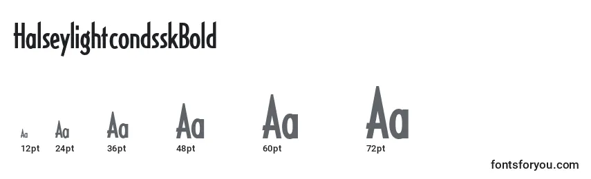HalseylightcondsskBold Font Sizes