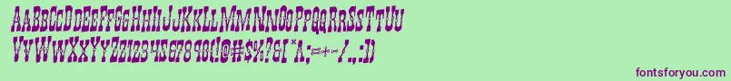 Youngerbrosrotal Font – Purple Fonts on Green Background