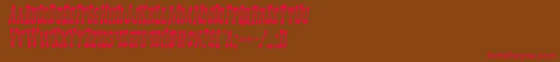 Youngerbrosrotal-Schriftart – Rote Schriften auf braunem Hintergrund