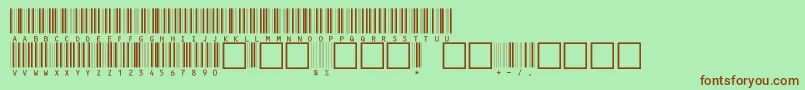 V100001 Font – Brown Fonts on Green Background