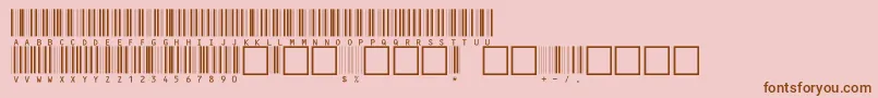 V100001 Font – Brown Fonts on Pink Background