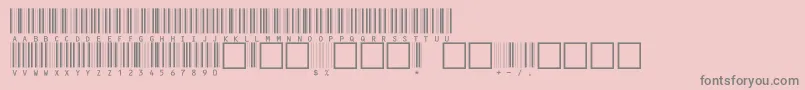 V100001 Font – Gray Fonts on Pink Background