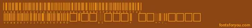 V100001 Font – Orange Fonts on Brown Background