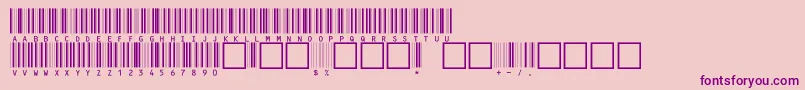 V100001 Font – Purple Fonts on Pink Background