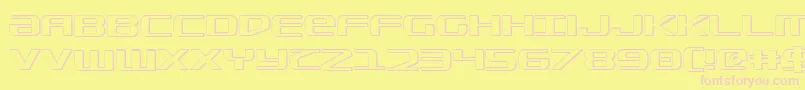 Sdf ffy Font – Pink Fonts on Yellow Background