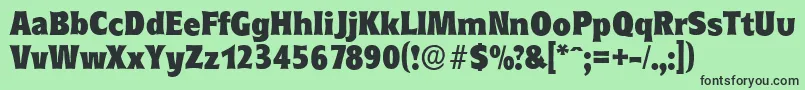 Police RoundestserialHeavyRegular – polices noires sur fond vert