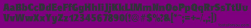 RoundestserialHeavyRegular Font – Black Fonts on Purple Background