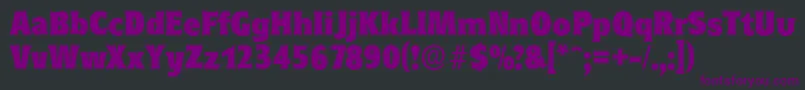 Шрифт RoundestserialHeavyRegular – фиолетовые шрифты на чёрном фоне