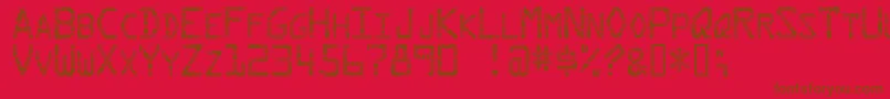 Circuit Font – Brown Fonts on Red Background