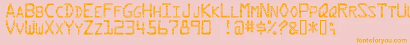 Circuit Font – Orange Fonts on Pink Background