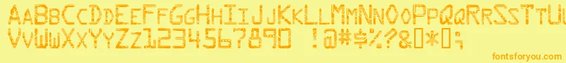 Circuit Font – Orange Fonts on Yellow Background