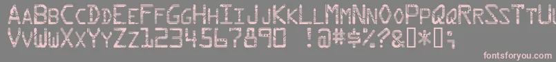Circuit Font – Pink Fonts on Gray Background