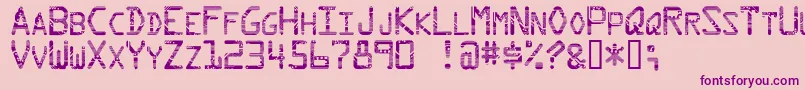 Circuit Font – Purple Fonts on Pink Background